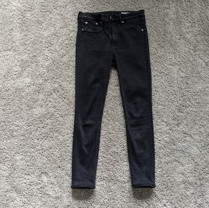 Rag & Bone High Rise Skinny Black/Grey Jeans, Womens' Size 27